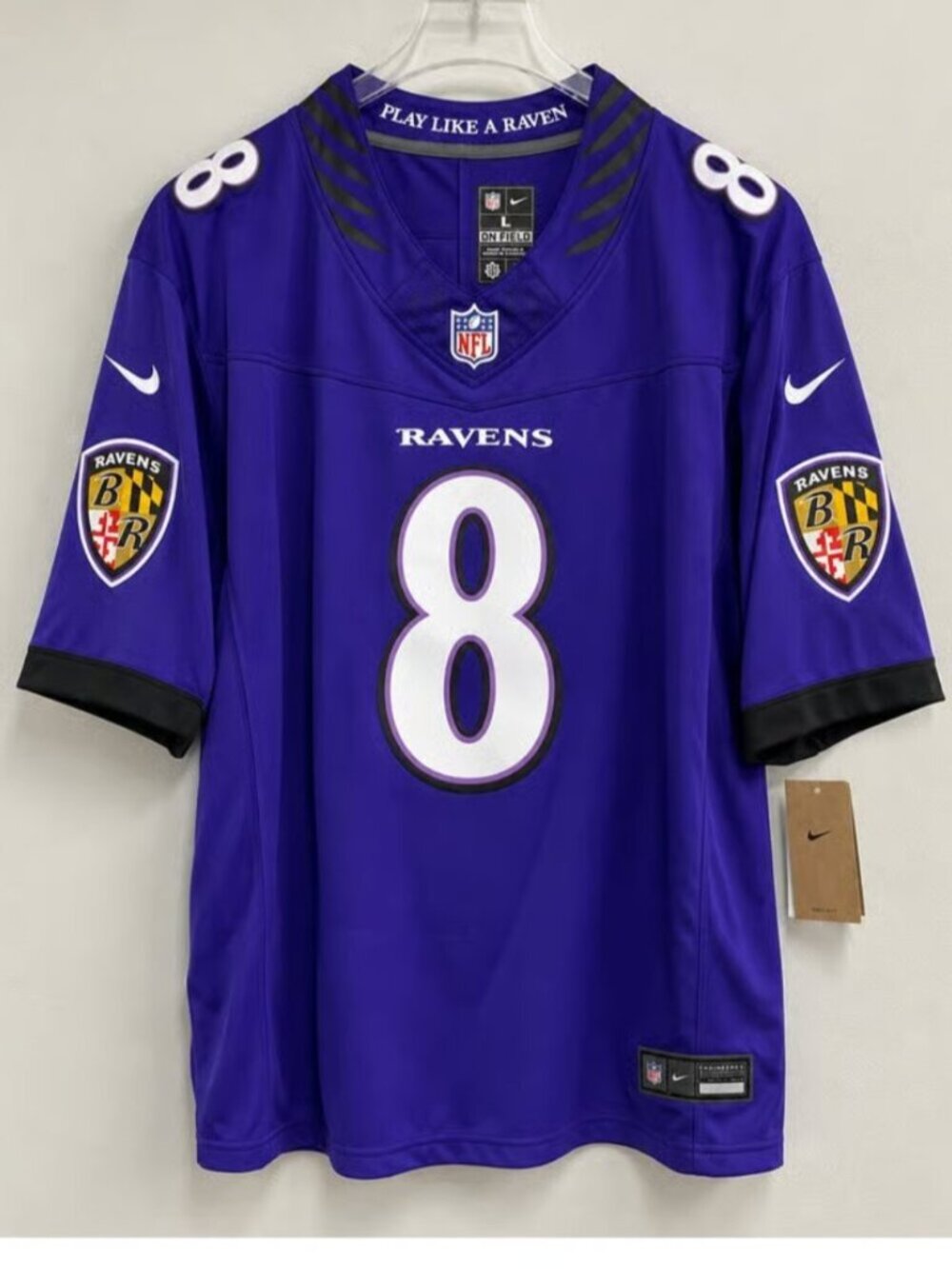Lamar Jackson Purple Jersey Stitched Vapor - Picture 2 of 2
